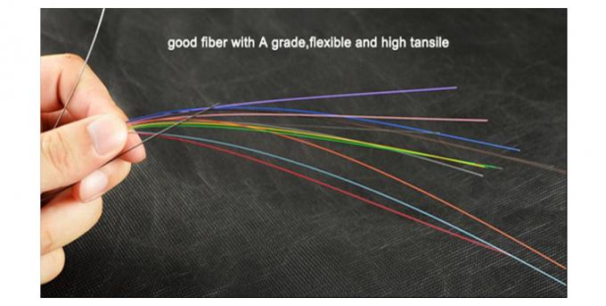 12 Core Self Supporting FRP Menber ASU Mini ADSS Aerial Fiber Optic Cable 120M Span 6