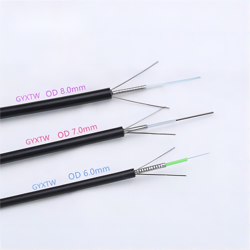 GYXTW 2–24 Core Outdoor Fiber Cable with 1 mm Steel Wire - Image 3