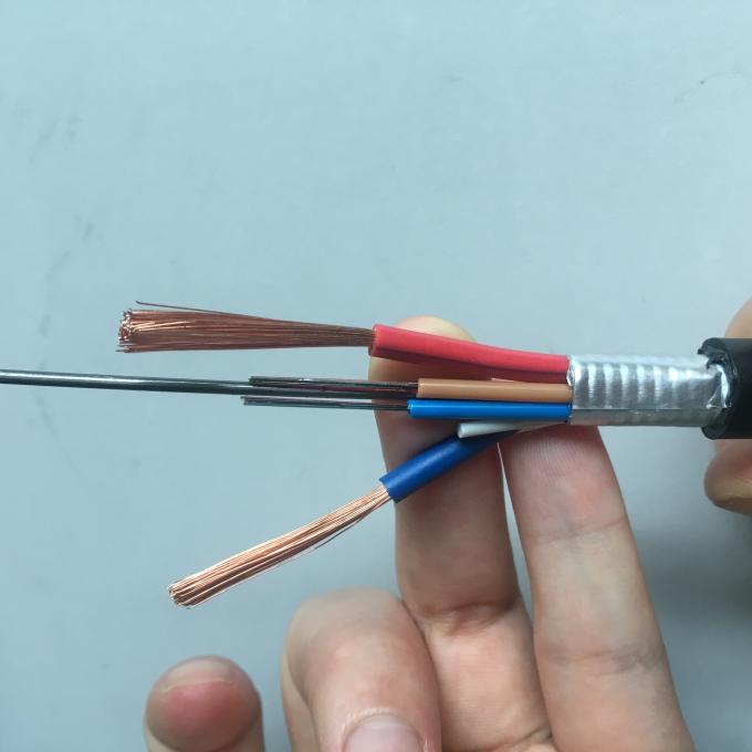2 Copper Wire OPLC 4 Core Outdoor Optical Cable YOFC Single Mode Optical Power Composite Cable 1