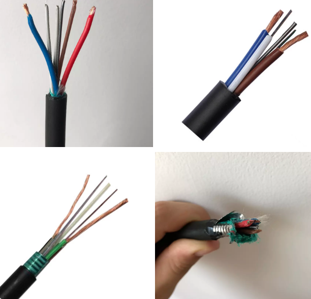 2 Copper Wire OPLC 4 Core Outdoor Optical Cable YOFC Single Mode Optical Power Composite Cable 3