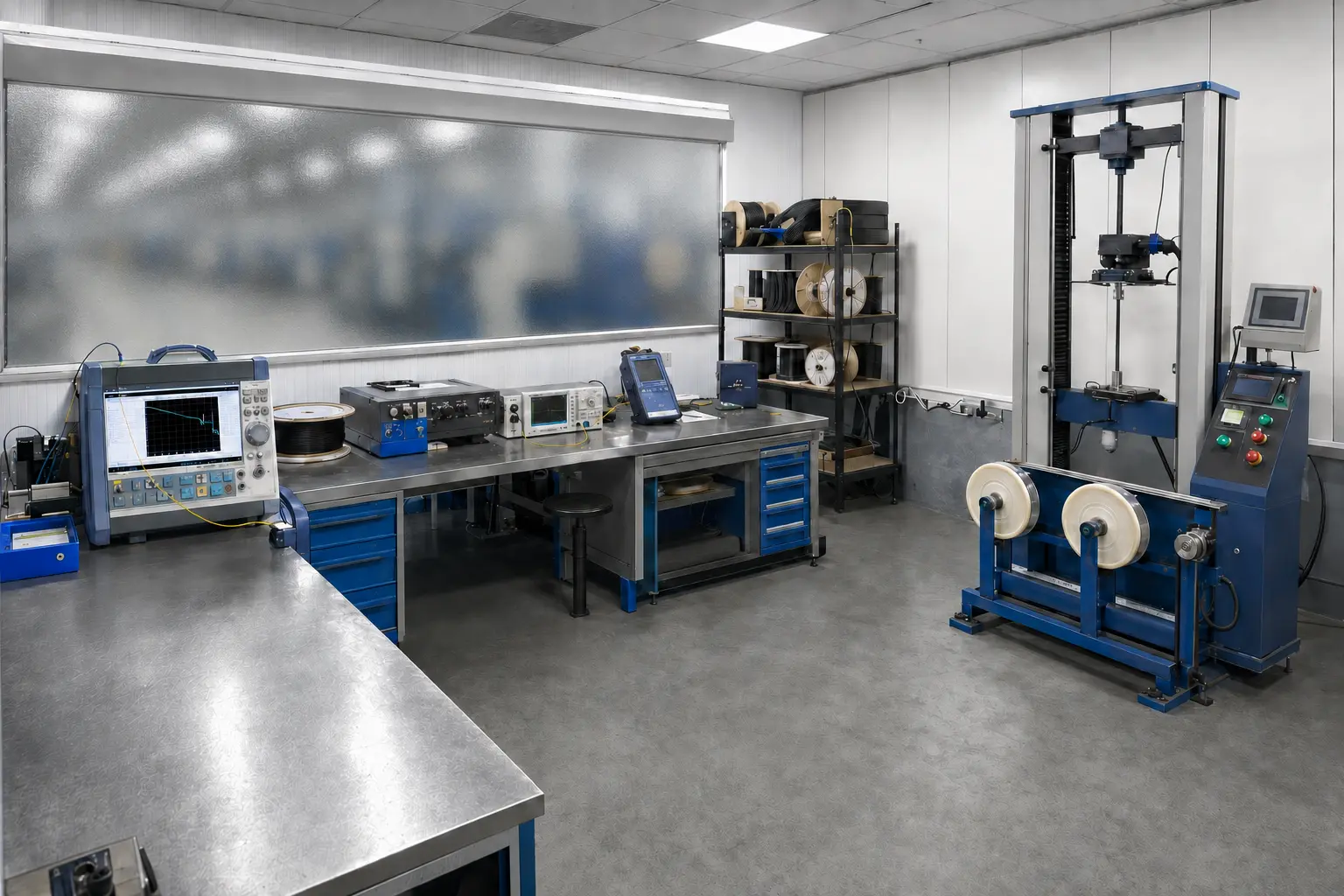 JIQIAN fiber optic cable quality testing laboratory