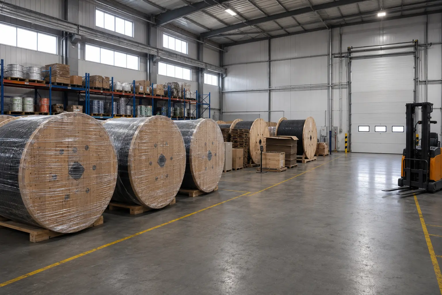 JIQIAN fiber optic cable packaging and shipping area