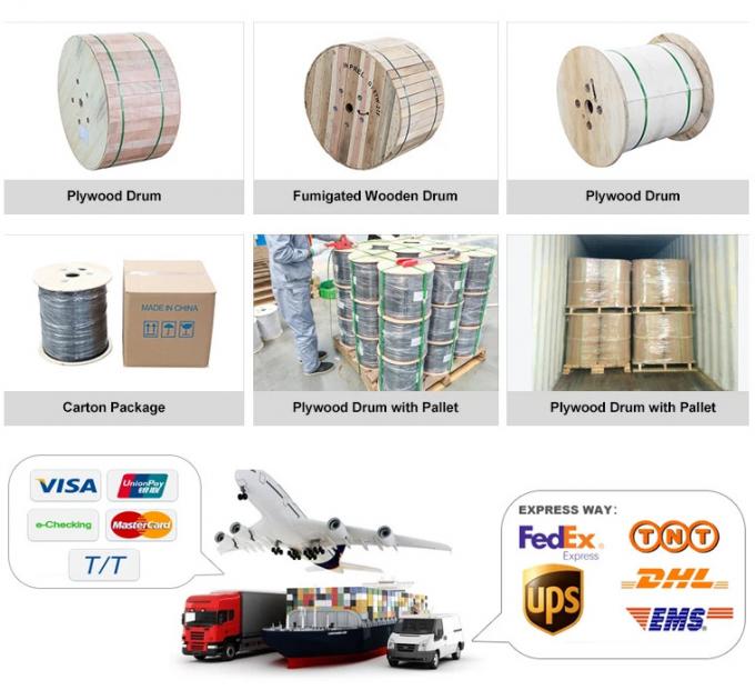 GYTA Armored Optical Fiber Cable 2-144 Core Stranded Loose Tube Aerial Duct 1