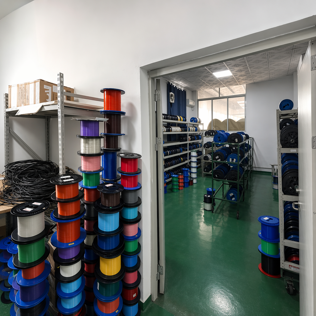 Fiber optic cable materials and color control area