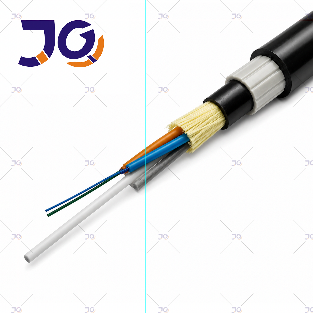 Flat FRP Armored Anti-Rodent ADSS Fiber Optic Cable 2-144core
