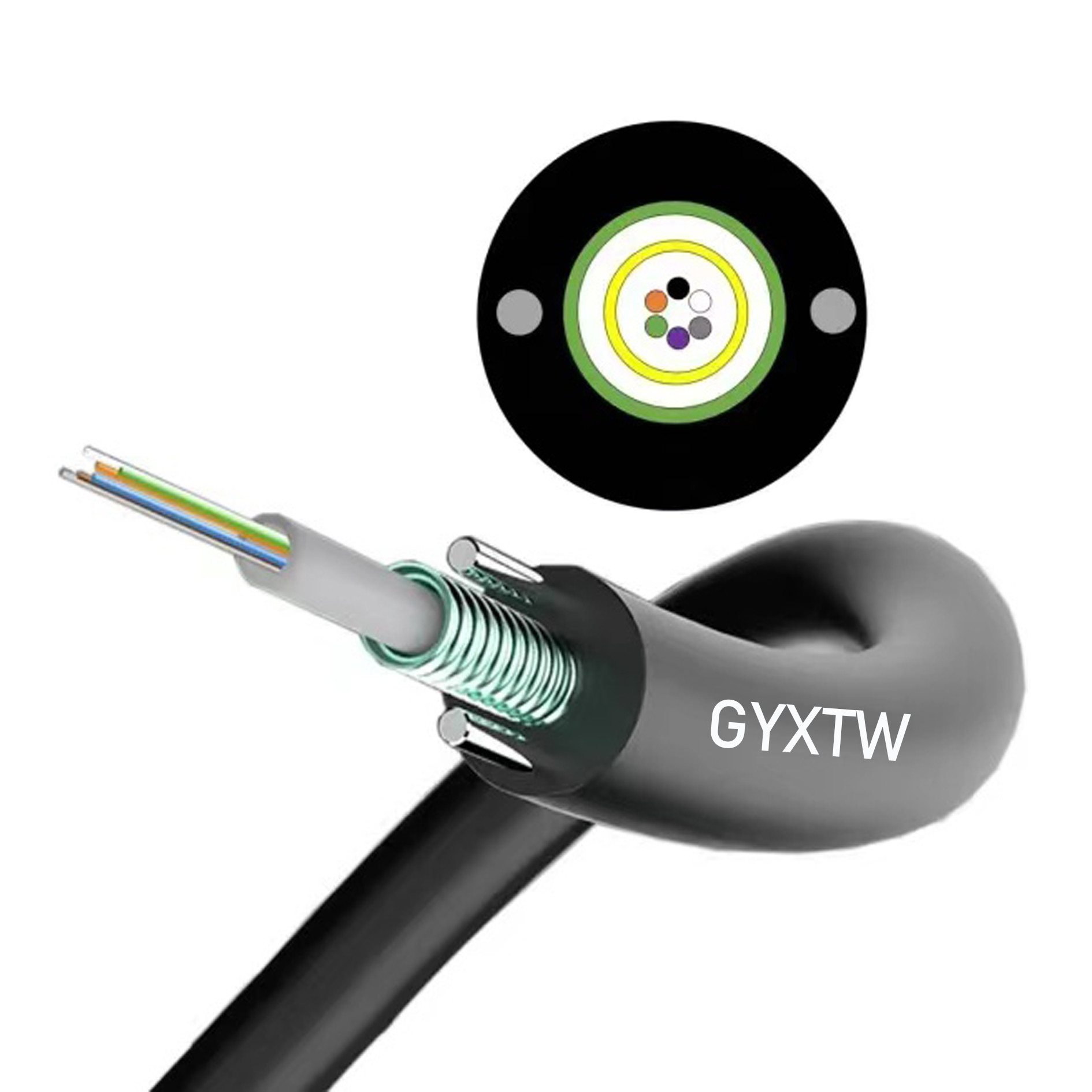 GYXTW 4–24 Core Steel-Wire Duct/Aerial Fiber Cable - Image 2