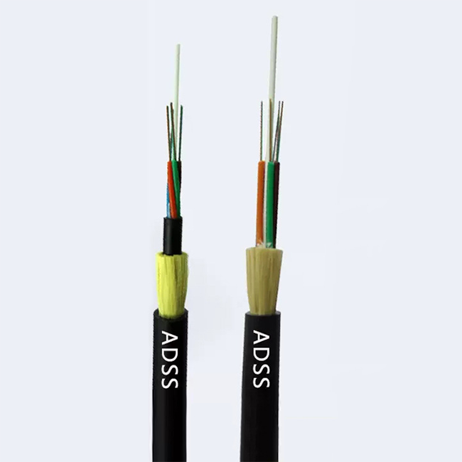 24 Core ADSS All-Dielectric Self-Supporting ADSS Fiber Optic Cable SM G652D With Aramid Yarn
