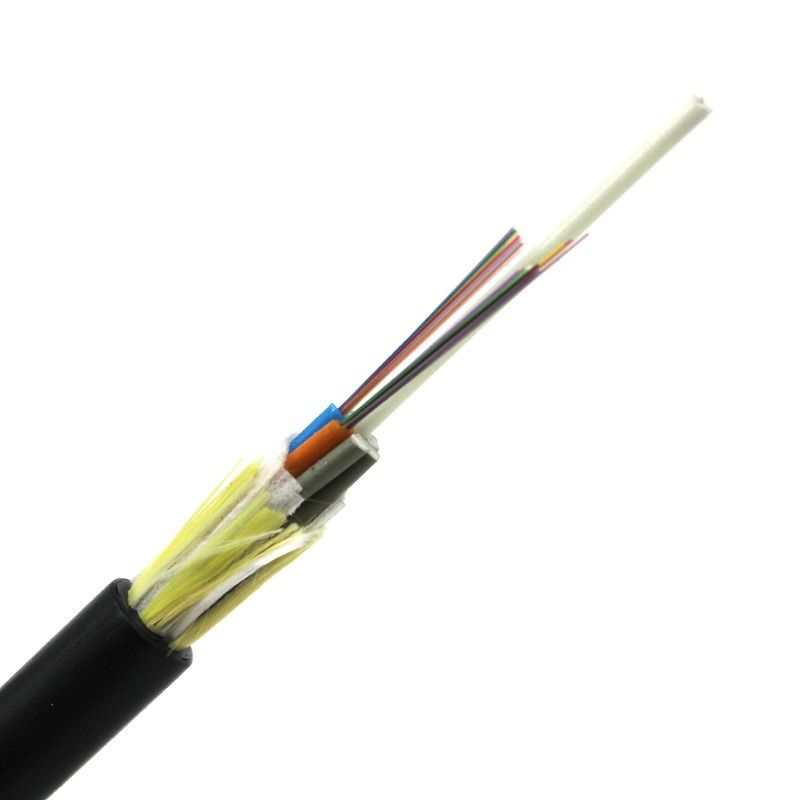 Quality 24 Core ADSS Fiber Optic Cable 100M Span With Aramid Yarn Strength Member factory