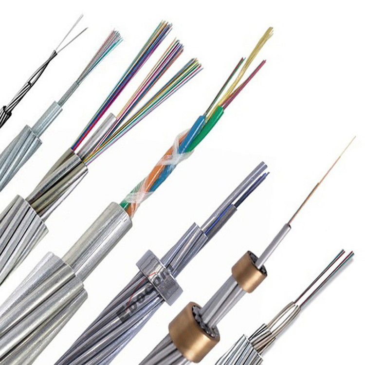 Quality 24 Core OPGW Optical Fibre Cable Aerial Overvoltage Composite Ground Wire SM tower networking construction factory