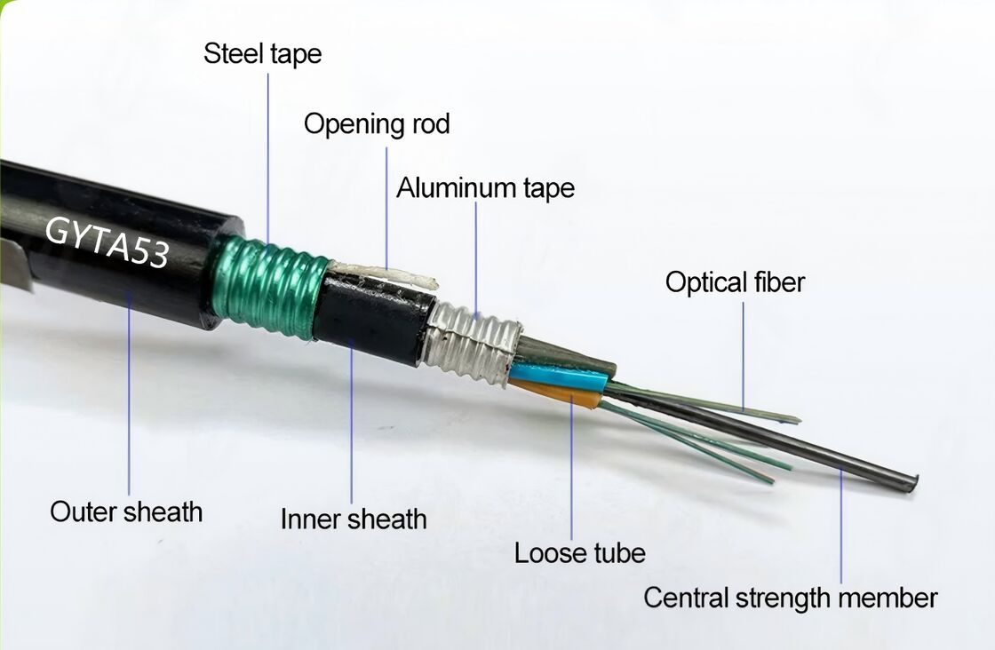 36-core GYTA53 Double-armored Fiber Optic Cable for Direct Burial Outdoor Communication