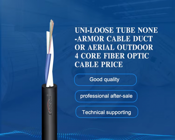 Aerial Self-Supported ASU Mini ADSS 12 Core Fiber Optic Cable Span 80m 100m Manufacturer