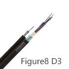 Quality Figure 8 GYTC8S Fiber Optic Cable Self Supporting 12 Core Armored G652D PVC jacket single mode lac factory