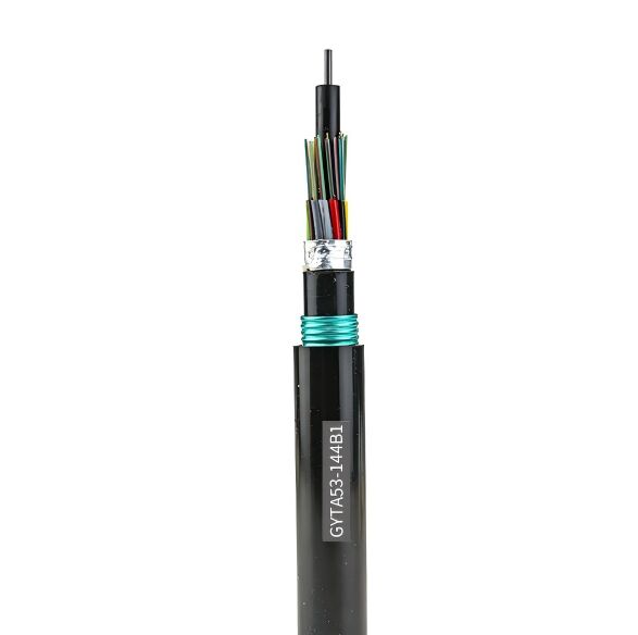 GYTA53 Armored Fiber Optic Cable 48/96/144 Core G652D Single Mode Double Jacket Steel Tape Direct Buried Underground Fiber Cable