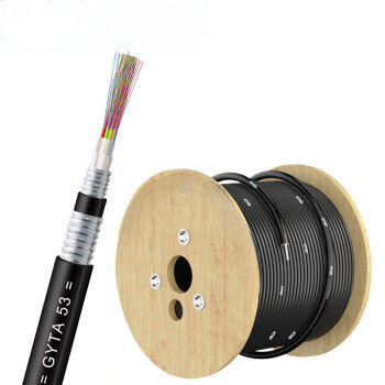 GYTA53 Armored Fiber Optic Cable 48/96/144 Core G652D Single Mode Double Jacket Steel Tape Direct Buried Underground Fiber Cable