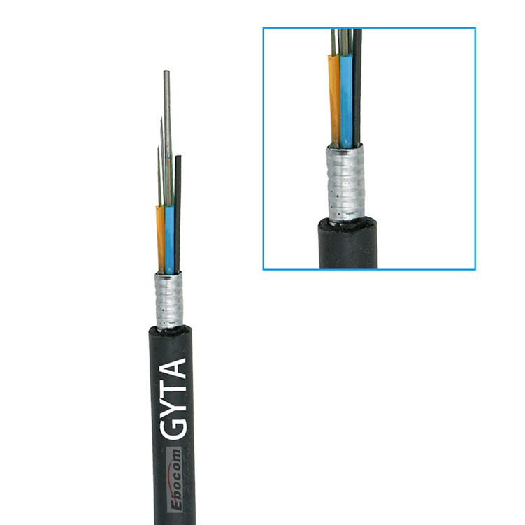 GYTA Fiber Optic Cable 2-72 Core Stranded Loose Tube Aluminum Tape Armored Outdoor Optical Cable G652D Flame Retardant