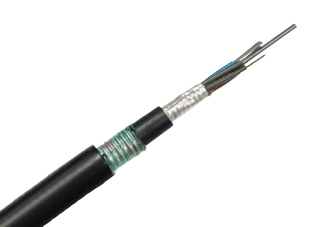 Quality Manufacturer Double sheath GYTA53 24 Cores Single Mode Armored Underground Fibre Optic Cable factory