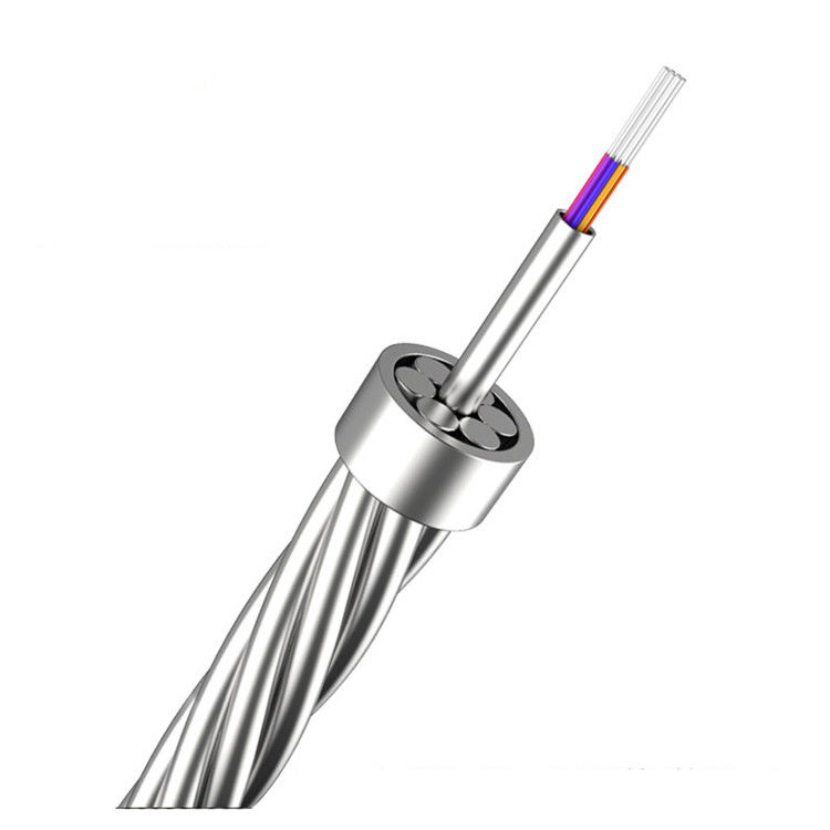 Quality OPGW Optical Fiber Cable SM 24 Core Power System High Voltage ground wire communication construction factory