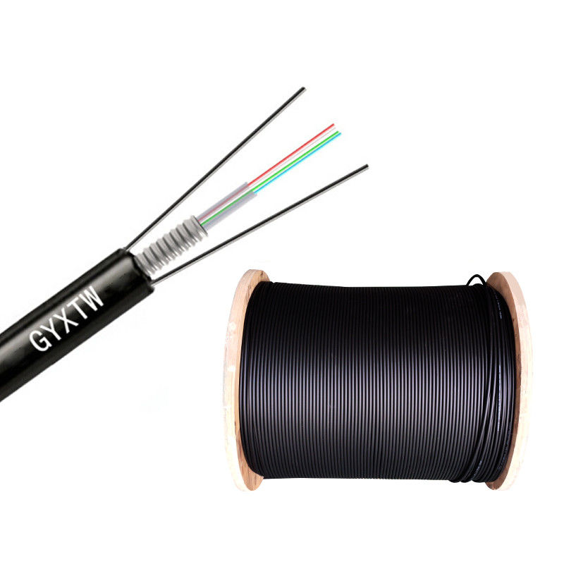Quality Outdoor GYXTW 12 Core Fiber Optic Cable with Light Armored Design and PE Jacket factory