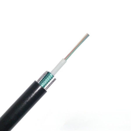 Quality Outdoor GYXTW 12 Core Fiber Optic Cable with Light Armored Design and PE Jacket factory