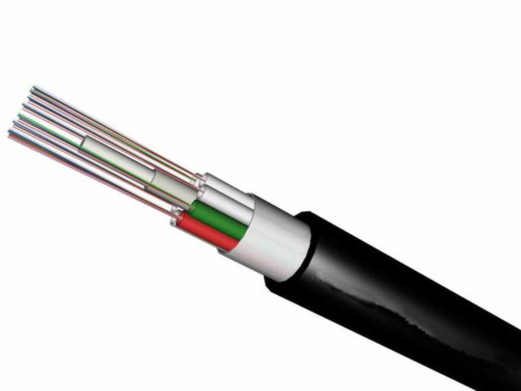 Outdoor GYFTY Optical Fiber Cable SM12 24 48 96 Core for aerial and duct install