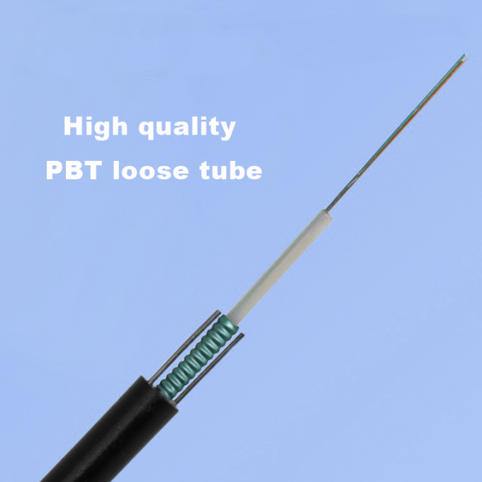 Outdoor GYXTW 12 Core G652D Light Armored Fiber Optic Cable With Central Loose Tube Structure