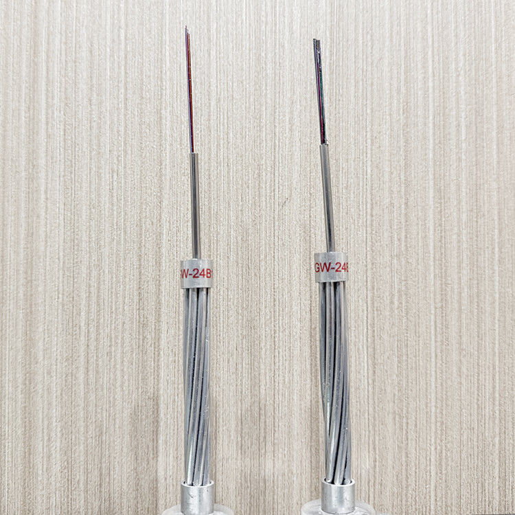 Overhead Power Line OPGW Fiber Optic Cable 24 Core Single Mode G652D