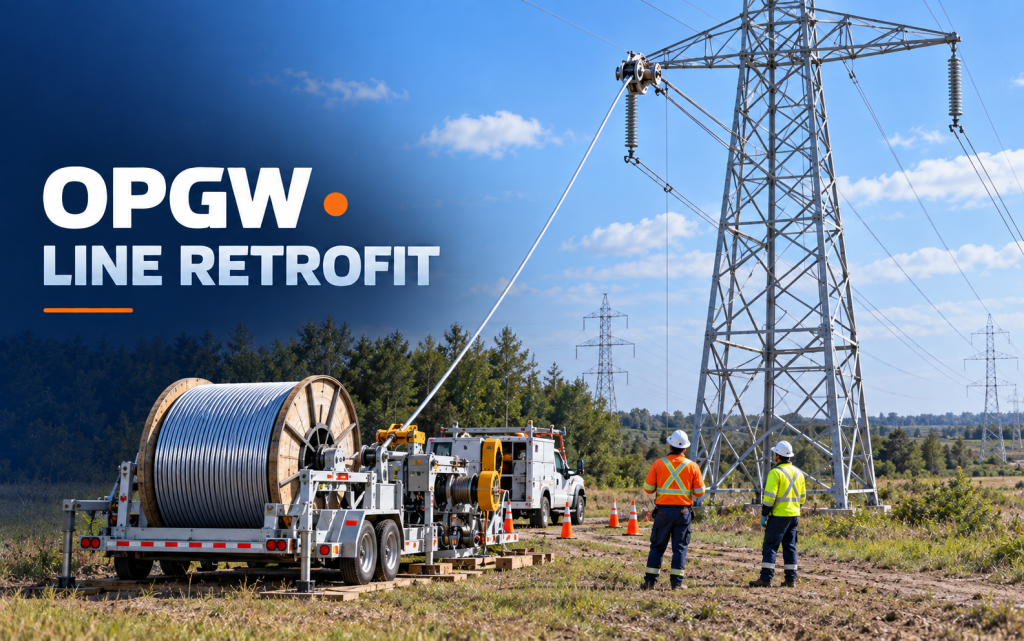 OPGW overhead ground wire replacement project