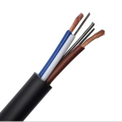 2 Copper Wire OPLC Outdoor Fiber Optic Cable 4 Cor