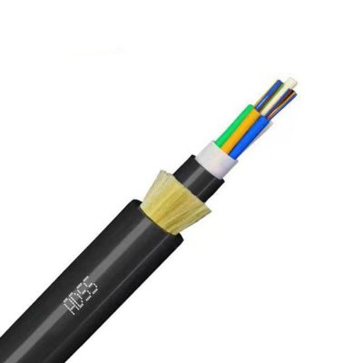 ADSS 48 Core Single Mode Fiber Optic Cable G652D Loose Tube Design PE Outer Jacket for Overhead Power Line Installation