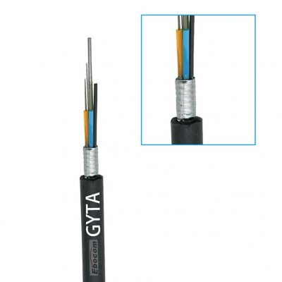 GYTA Fiber Optic Cable 2-72 Core Stranded Loose Tube Aluminum Tape Armored Outdoor Optical Cable G652D Flame Retardant