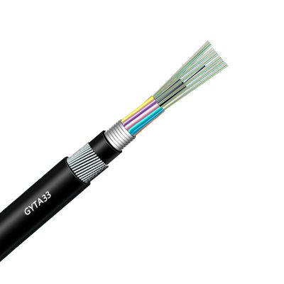 High Performance GYTA33 24 48 96 Core Fiber Optic Wire Outdoor G652D Fiber Optic Cable for Direct Buried