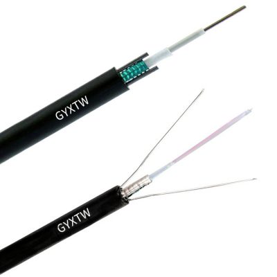 High Strength GYXTW 12 Core Steel Tape Armored Fiber Optic Cable PE Sheath for Outdoor Duct Installation