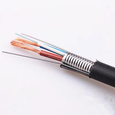 OPLC Photoelectric Composite Hybrid Cable 4 Core Fiber Optic Cable With Copper Wire