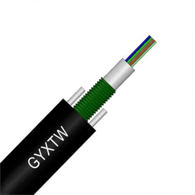 Outdoor Armored GYXTW Optic Fiber Cable Single Mode 2-24 Core G652D duct construction