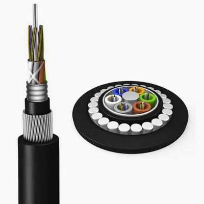 Outdoor GYTA33 Steel Wire Fiber Optic Cable 2-288 Core 25D 12.5D for Underwater Crossings