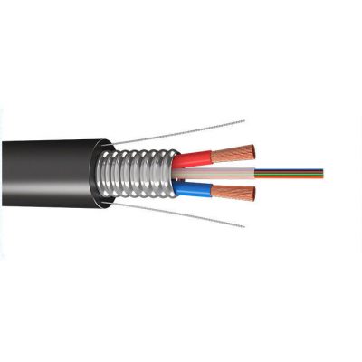Quality Photoelectric Composite Hybrid Optical Fiber Cable GYXTW RVV Armoured 12 Cores with Power Cable factory
