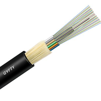Strong tensile resistance ADSS Fiber Optical Cable 8 core span 100 200 300 single Sheath PE Jacket Black color