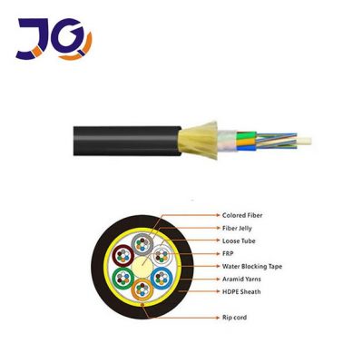 ADSS Fiber Optic Cable 12-144 Core Aerial Black PE