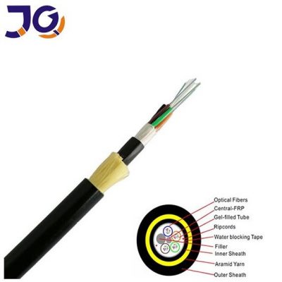 Outdoor Aerial ADSS Fiber Optic Cable Double Jacke