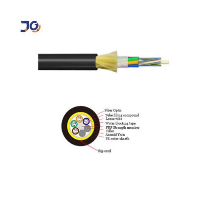 Span 100m 48 Core SM Fiber Optic Cable ADSS For Ov